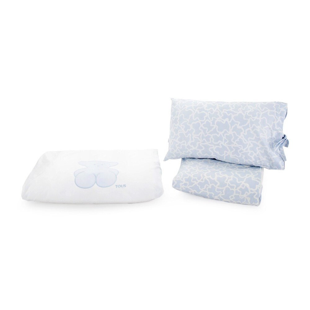 Kaos mini cot bed clothes in sky blue