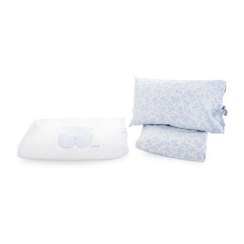 Kaos mini cot bed clothes in sky blue
