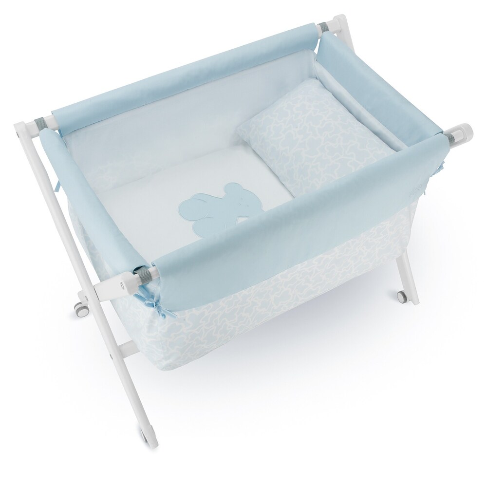Kaos mini cot bed clothes in sky blue