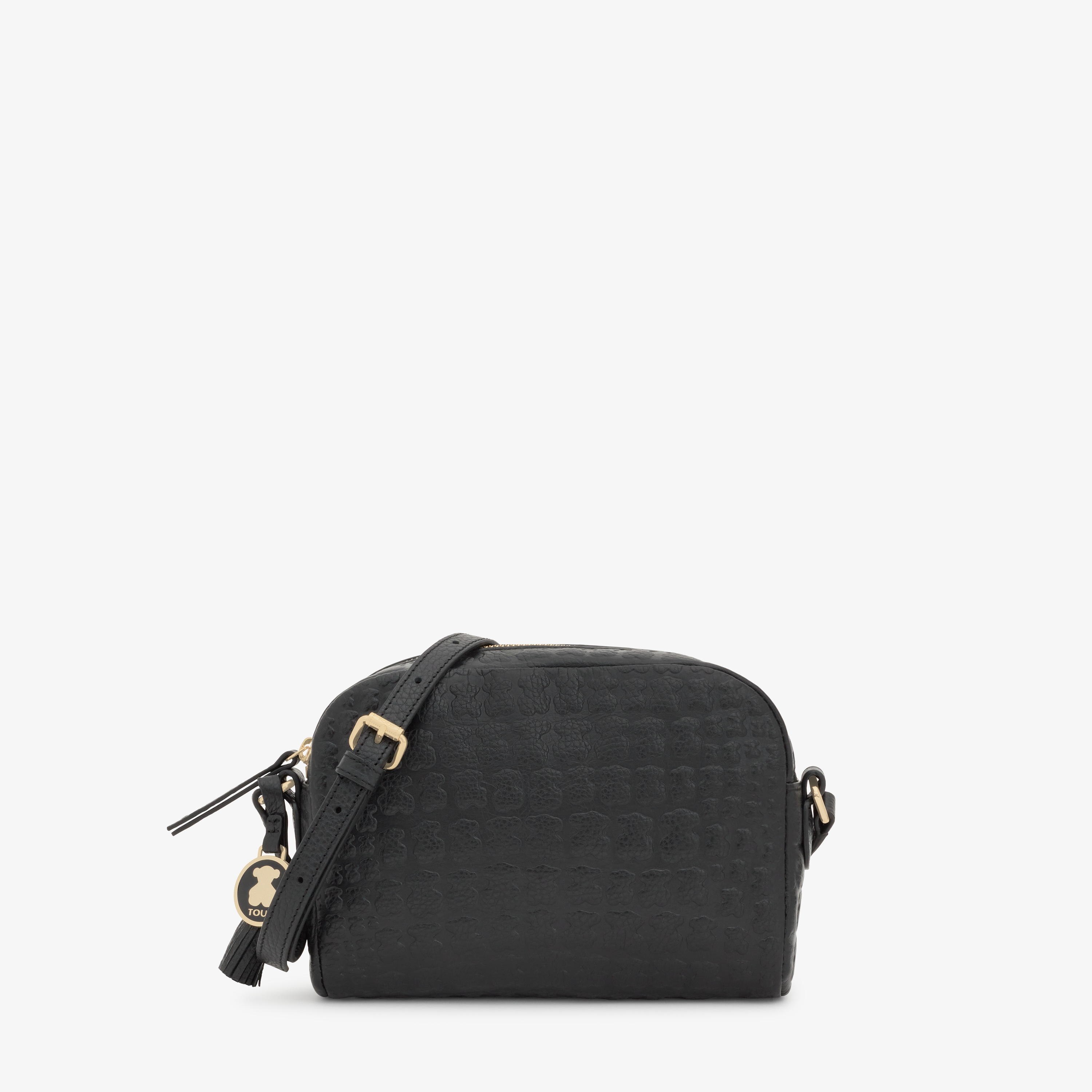 Black Leather Sherton Crossbody bag