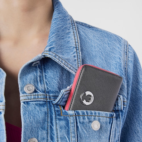 Monedero TOUS Dubai Saffiano Angela plata