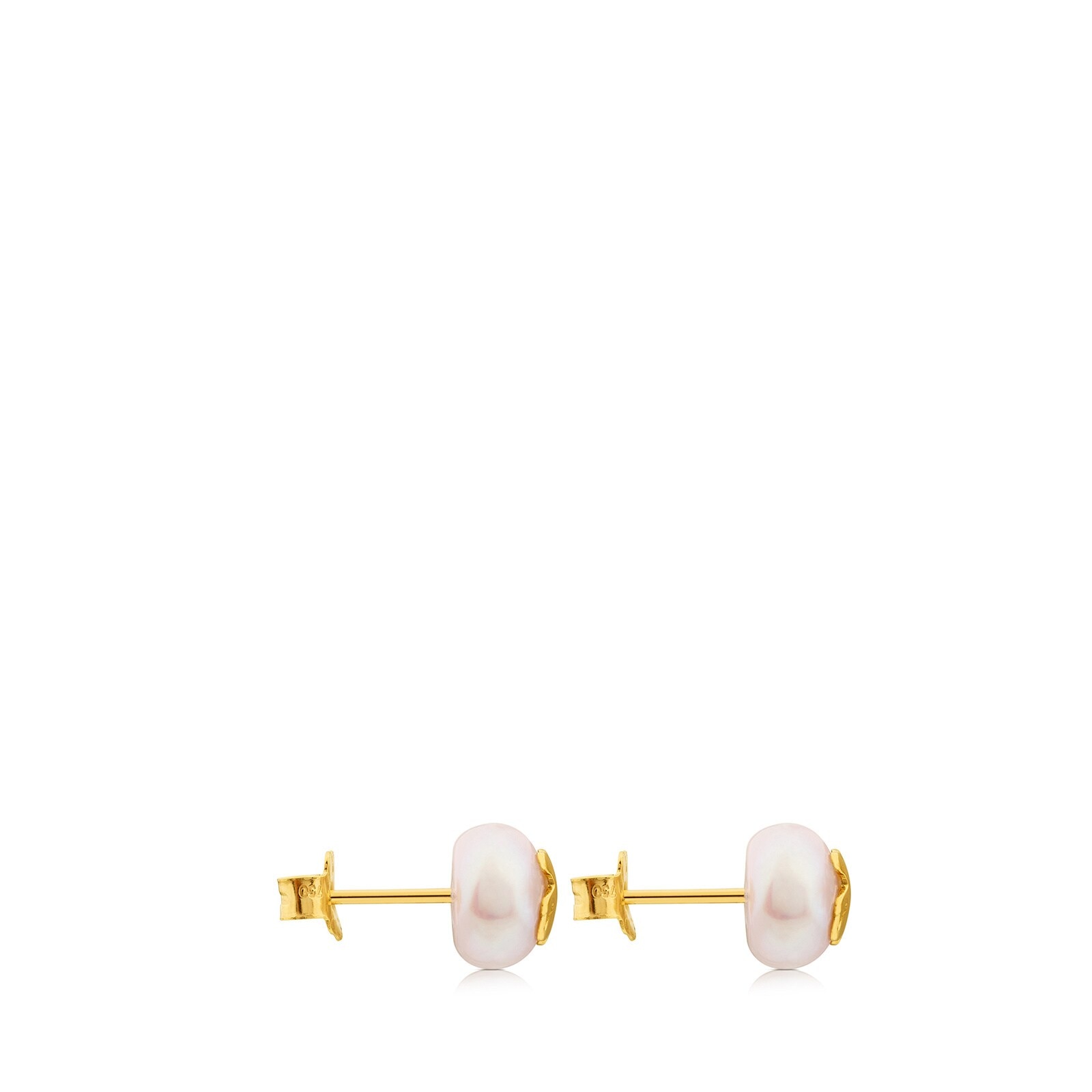 Gold TOUS Bear Earrings with Pearls