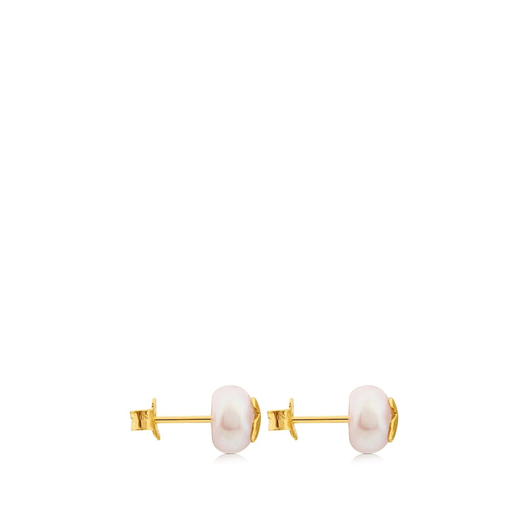 Pendientes con perla cultivada de oro TOUS Bear image number 1