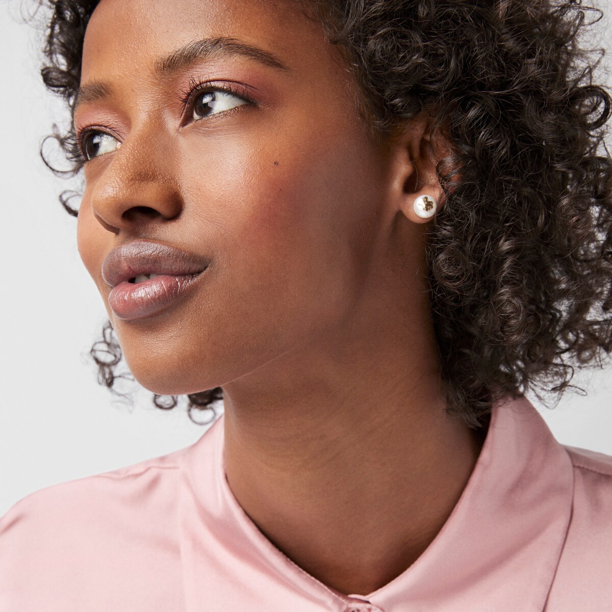 Gold TOUS Bear Earrings with Pearls
