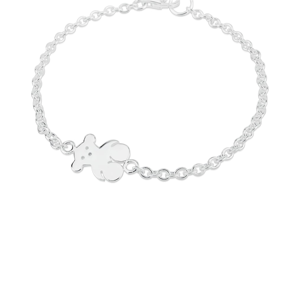 Silver TOUS Bear Bracelet 16cm image number 1