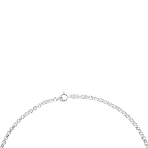 Collaret petit de plata amb anelles rodones gruixudes, 40 cm Chain