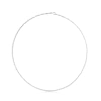 Gargantilla gruesa de plata con anillas, 60 cm Chain