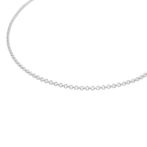 Gargantilla gruesa de plata con anillas, 60 cm Chain