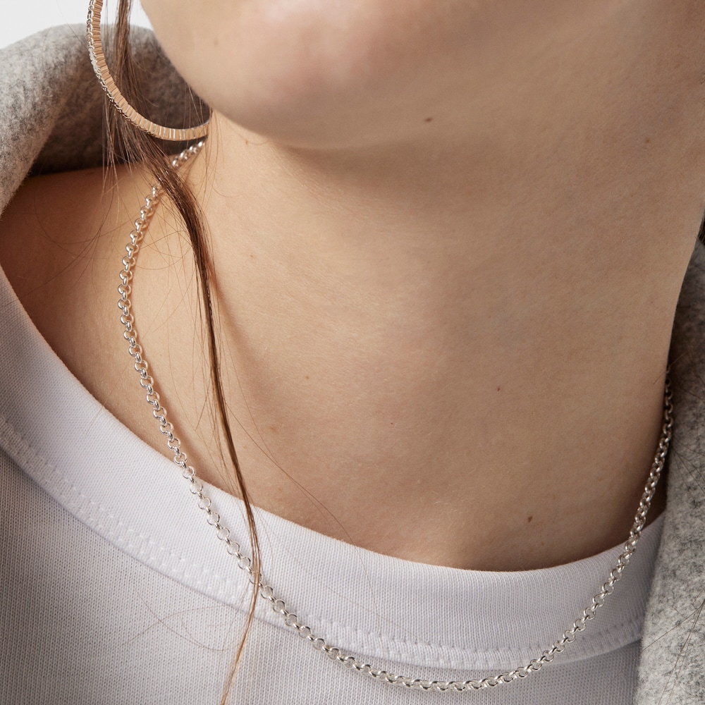 Silver TOUS Chain Choker with balls 40cm