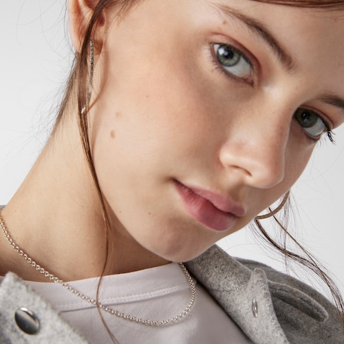 Silver TOUS Chain Choker with balls 40cm.