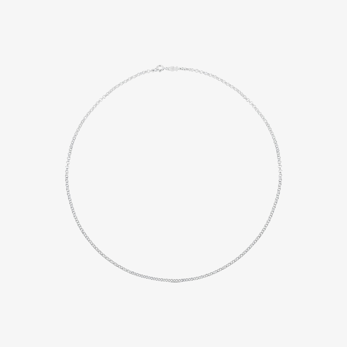 Cadena Mediana De Plata Con Bolas, 50 Cm Chain