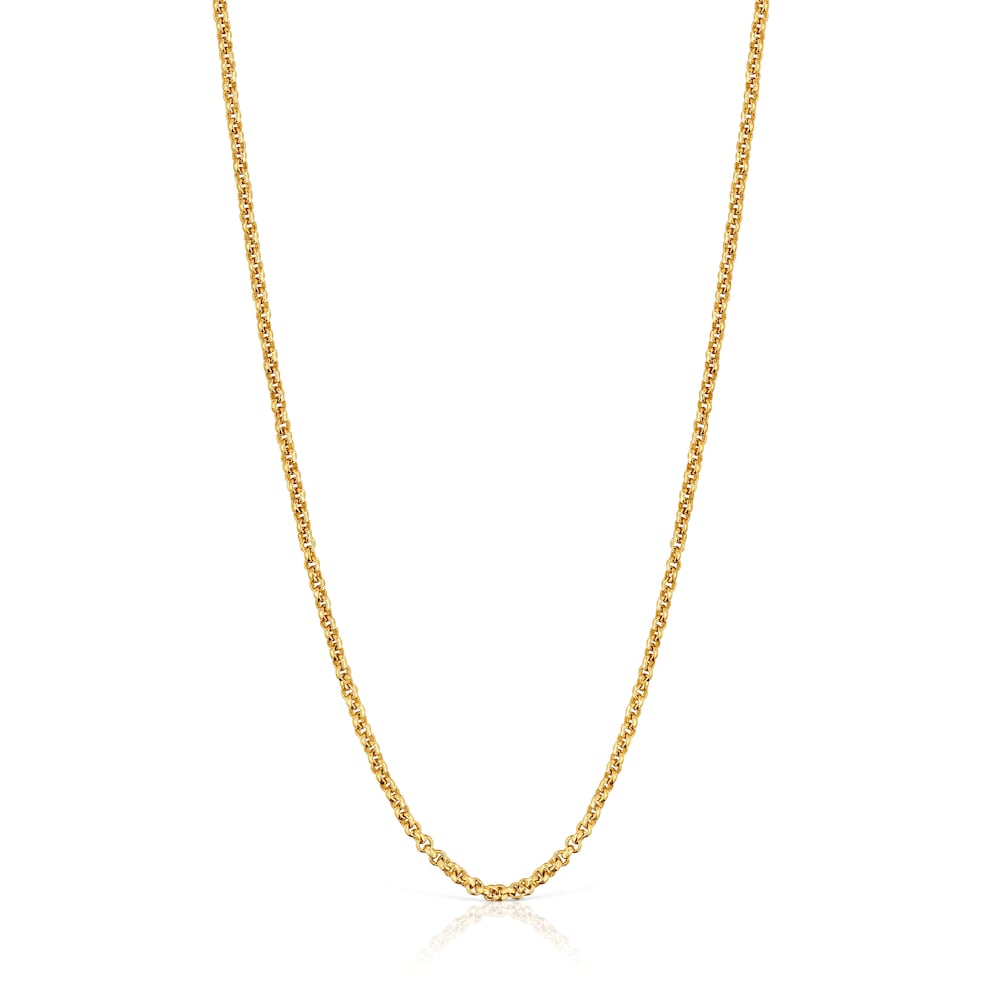 Medium Chain with 18kt gold plating over silver and balls measuring 50 cm TOUS Chain