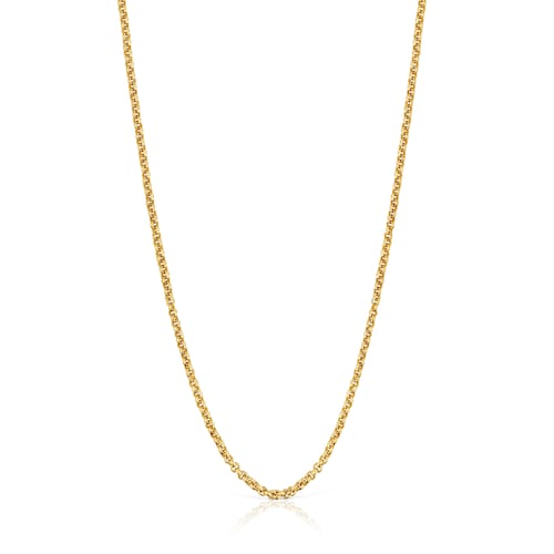 Cadena mediana con baño de oro de 18 kt sobre plata con bolas de 50 cm TOUS Chain