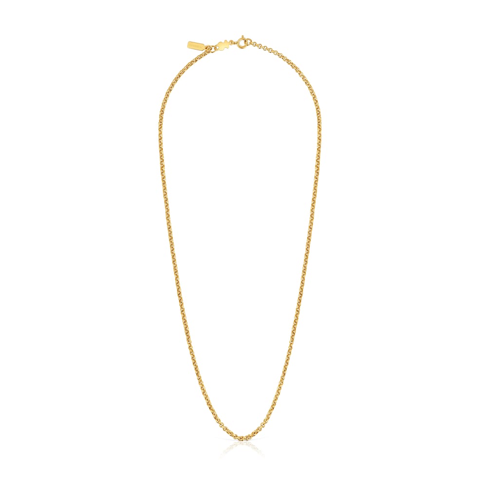 Medium Chain with 18kt gold plating over silver and balls measuring 50 cm TOUS Chain