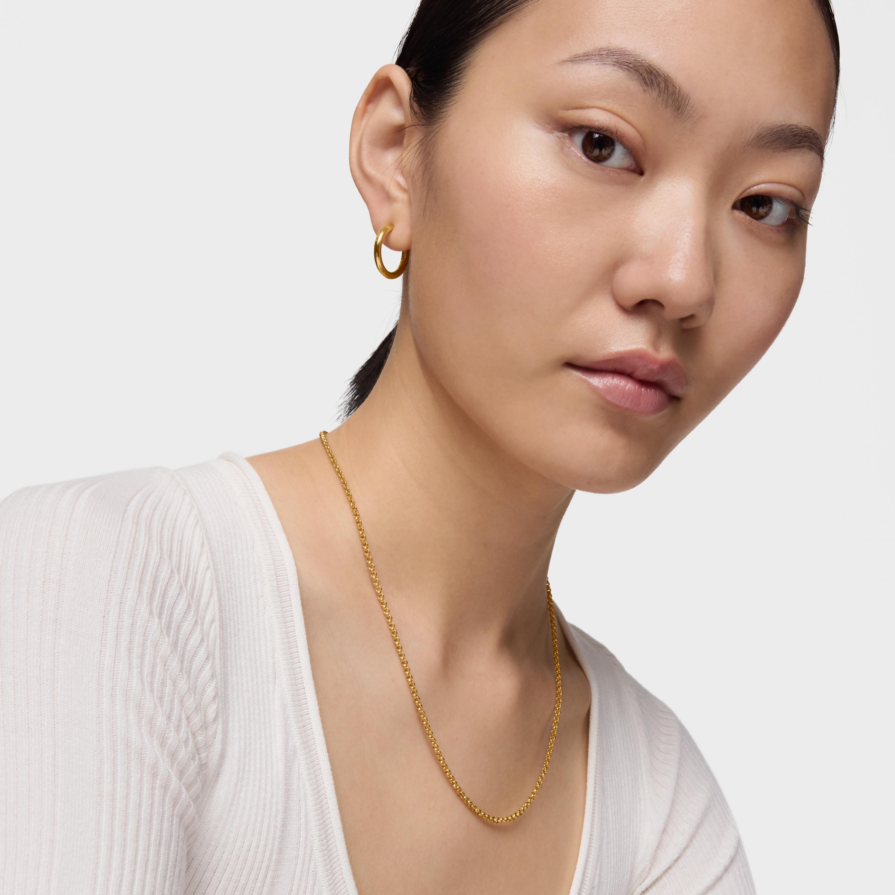 Medium Chain with 18kt gold plating over silver and balls measuring 50 cm TOUS Chain