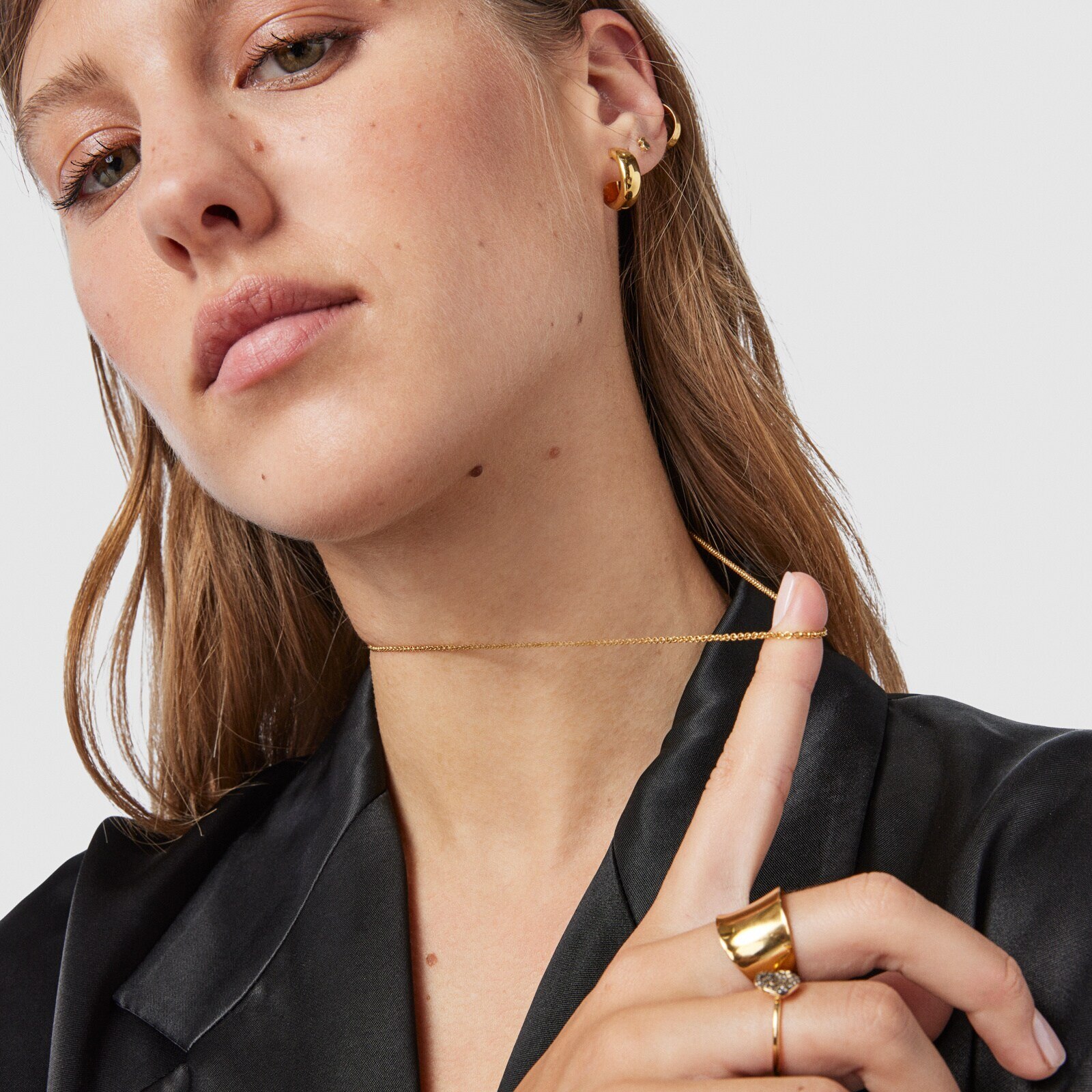 Medium Chain with 18kt gold plating over silver and balls measuring 50 cm TOUS Chain