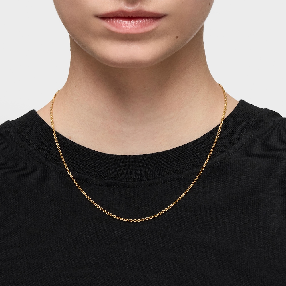 Gargantilla con ba&ntilde;o de oro de 18&nbsp;kt sobre plata 45&nbsp;cm TOUS Chain