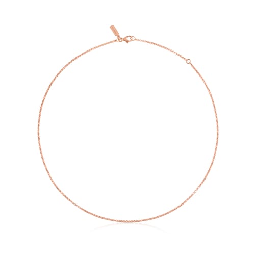 Gargantilla con baño de oro rosa de 18 kt sobre plata 45 cm TOUS Hand
