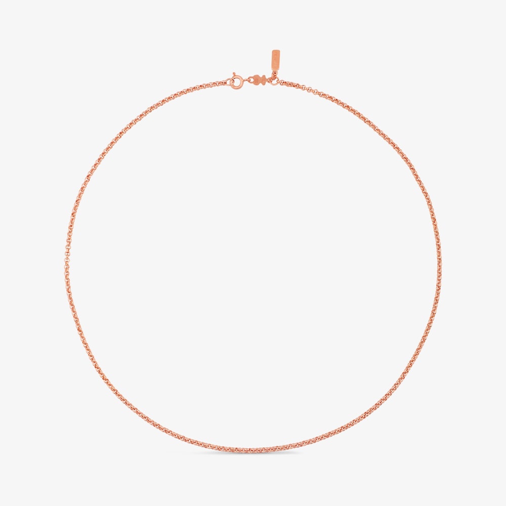 Cadena mediana con ba&ntilde;o de oro rosa de 18&nbsp;kt sobre plata, 50&nbsp;cm TOUS Hand