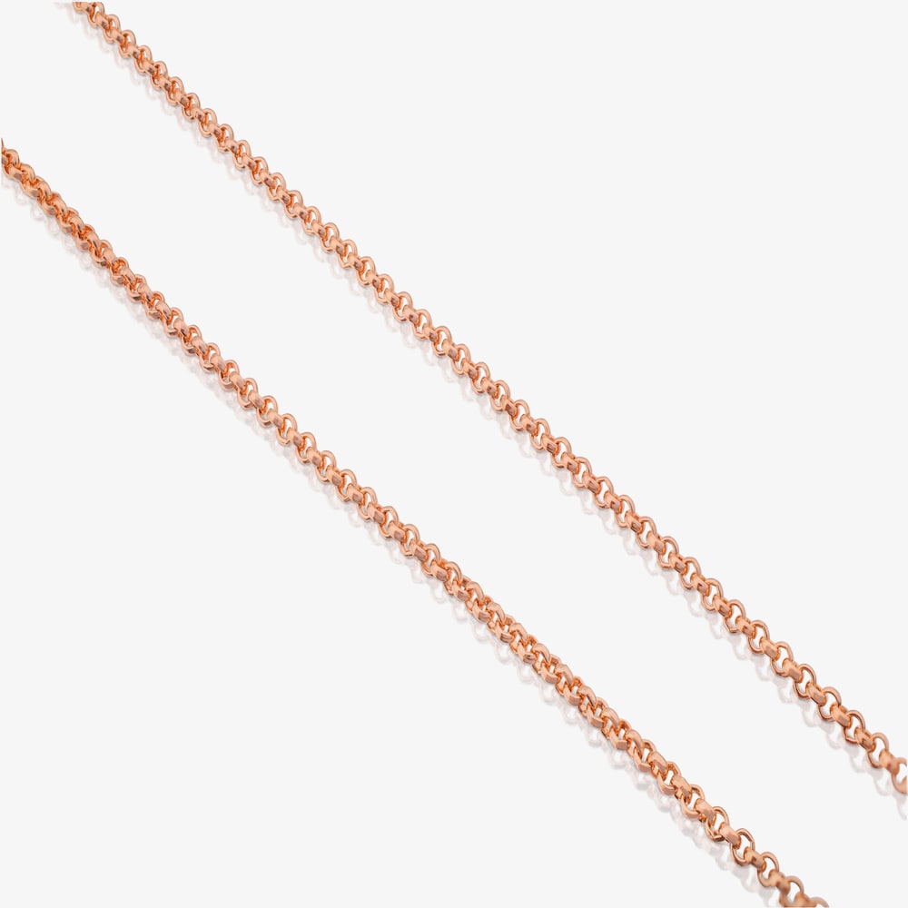 Cadena mediana con ba&ntilde;o de oro rosa de 18&nbsp;kt sobre plata, 50&nbsp;cm TOUS Hand