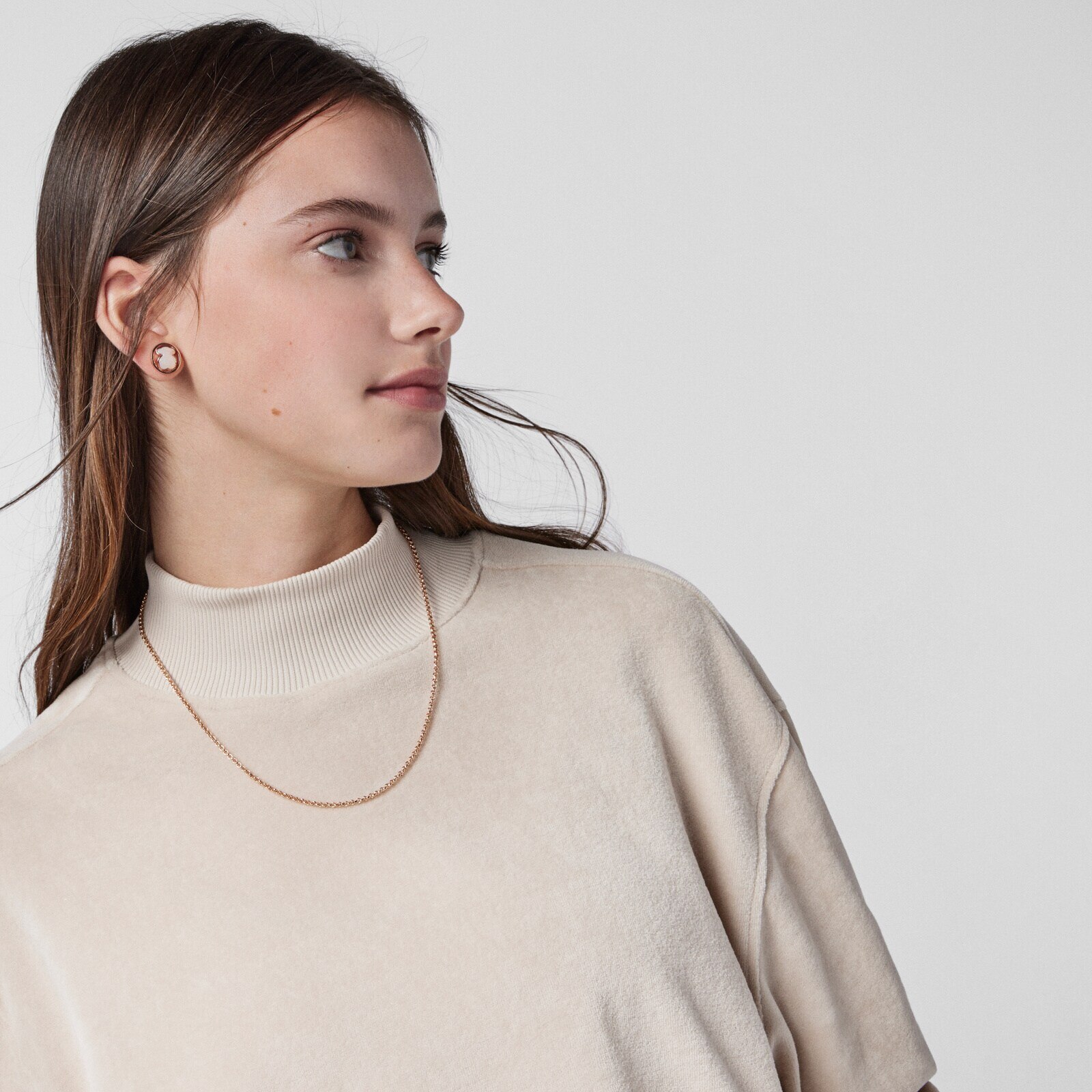 Medium Chain with 18kt rose-gold plating over silver measuring 50 cm TOUS Hand