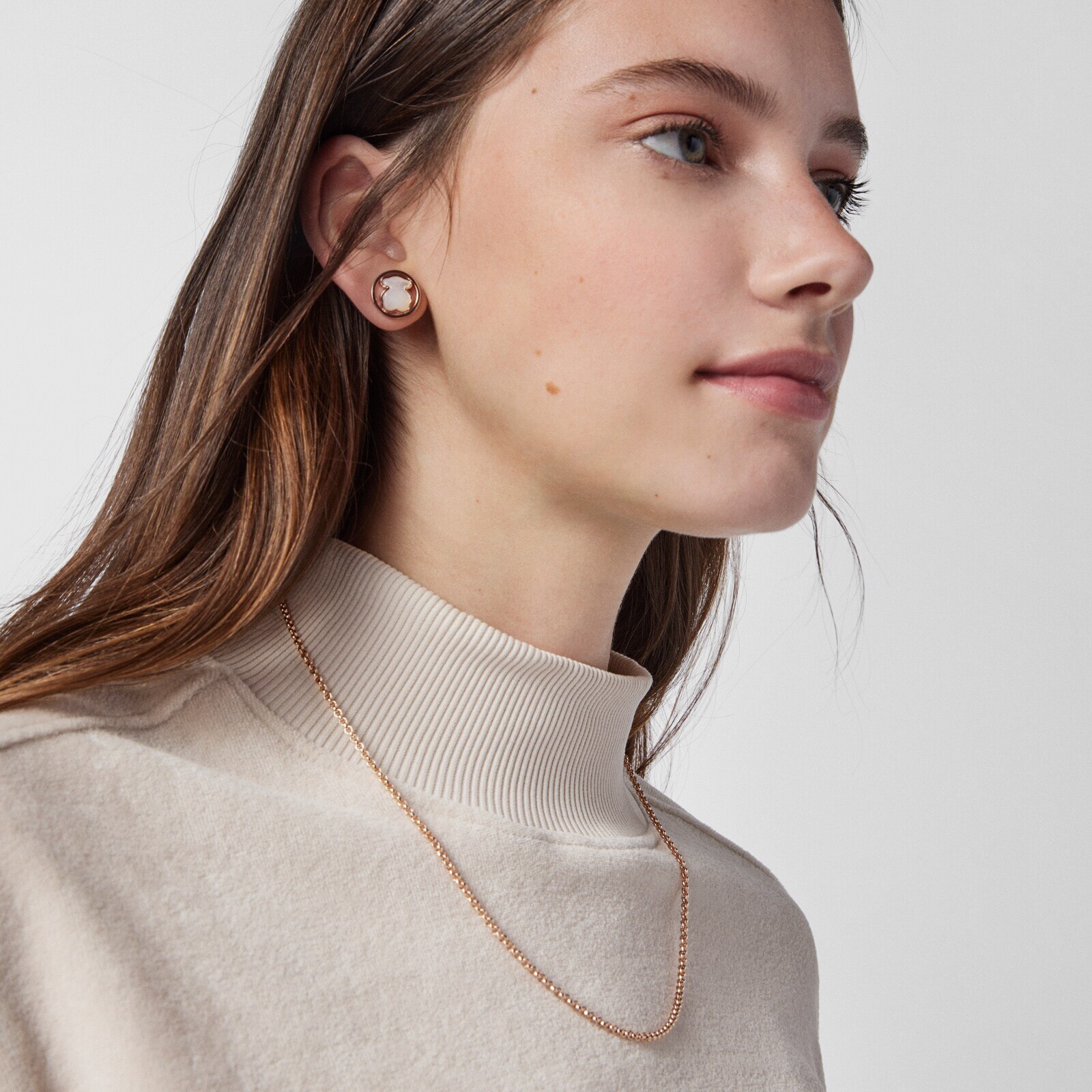 Medium Chain with 18kt rose-gold plating over silver measuring 50 cm TOUS Hand