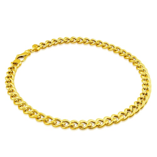 Gargantilla barbada con baño de oro 18 kt sobre plata, 45 cm Chain
