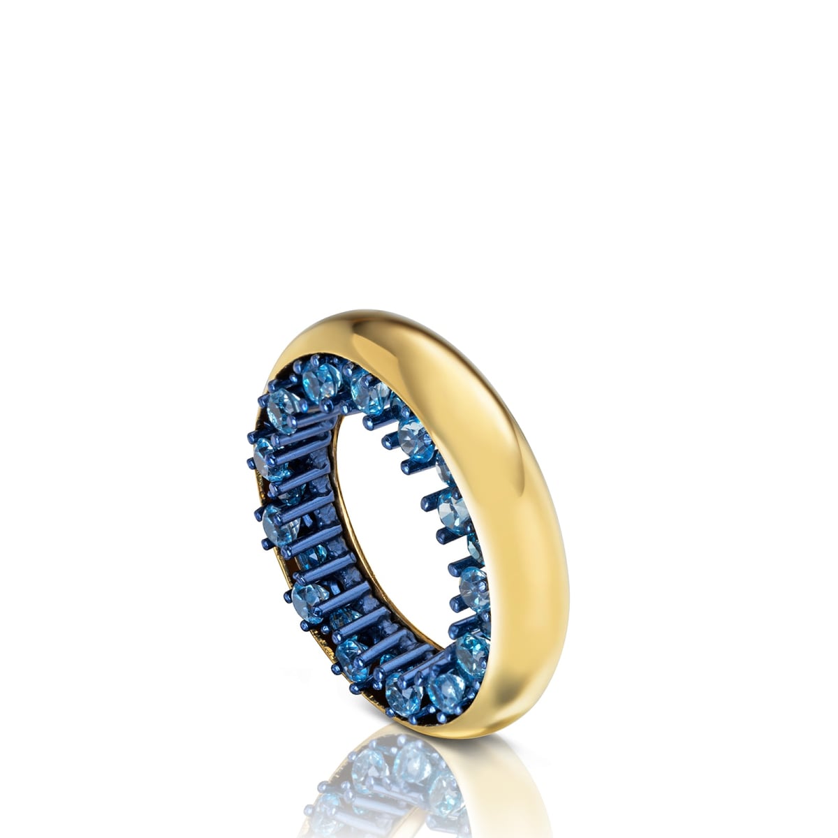 Ring Tytan Aus Titan Und Gold Größe N20