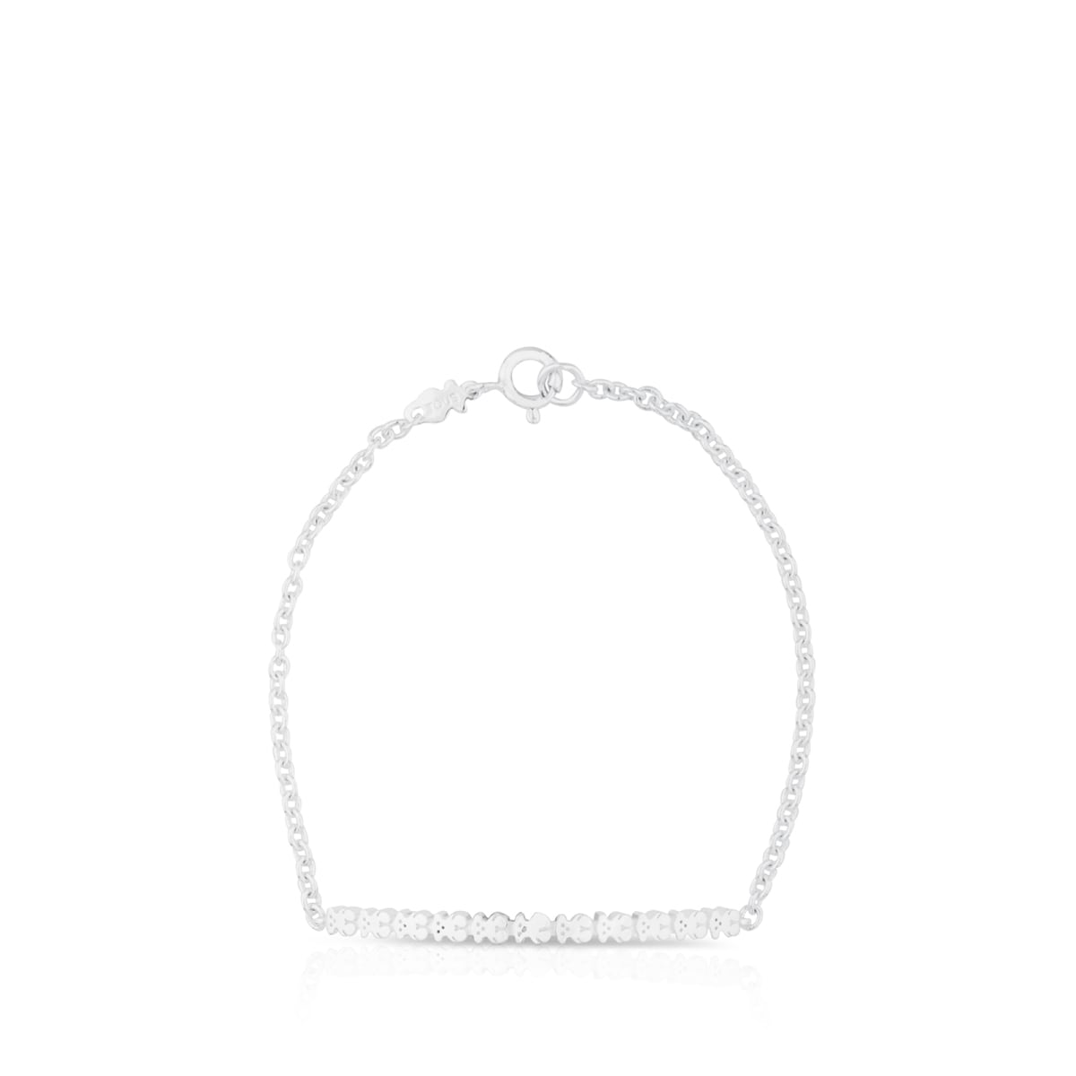 Pulsera de plata de 17,5cm Straight