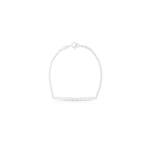 Pulsera de plata de 17,5cm Straight