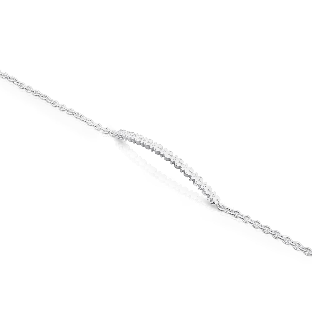 Pulsera de plata de 17,5cm Straight image number 2