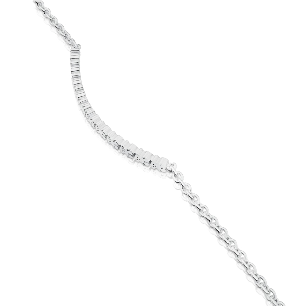 Pulsera de plata de 17,5cm Straight image number 3