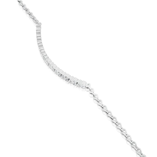 Pulsera de plata de 17,5cm Straight