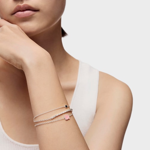 Pulsera de plata de 17,5cm Straight