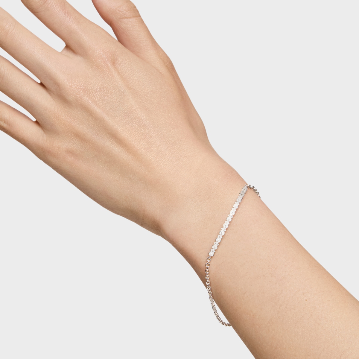 Pulsera de plata de 17,5cm Straight