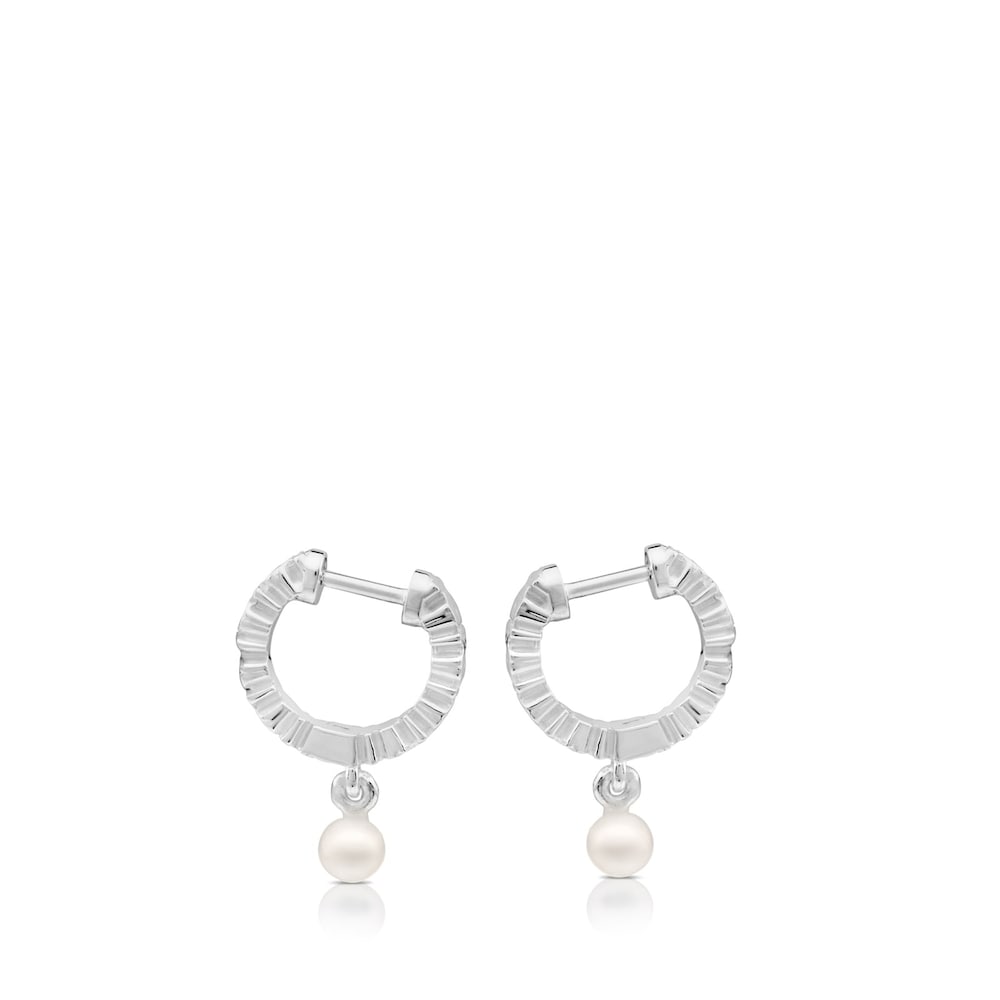 Pendientes aro de plata Straight