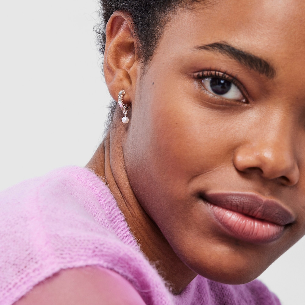 Pendientes aro de plata Straight