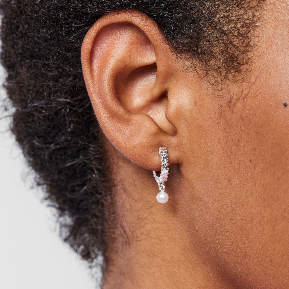 Pendientes aro de plata Straight