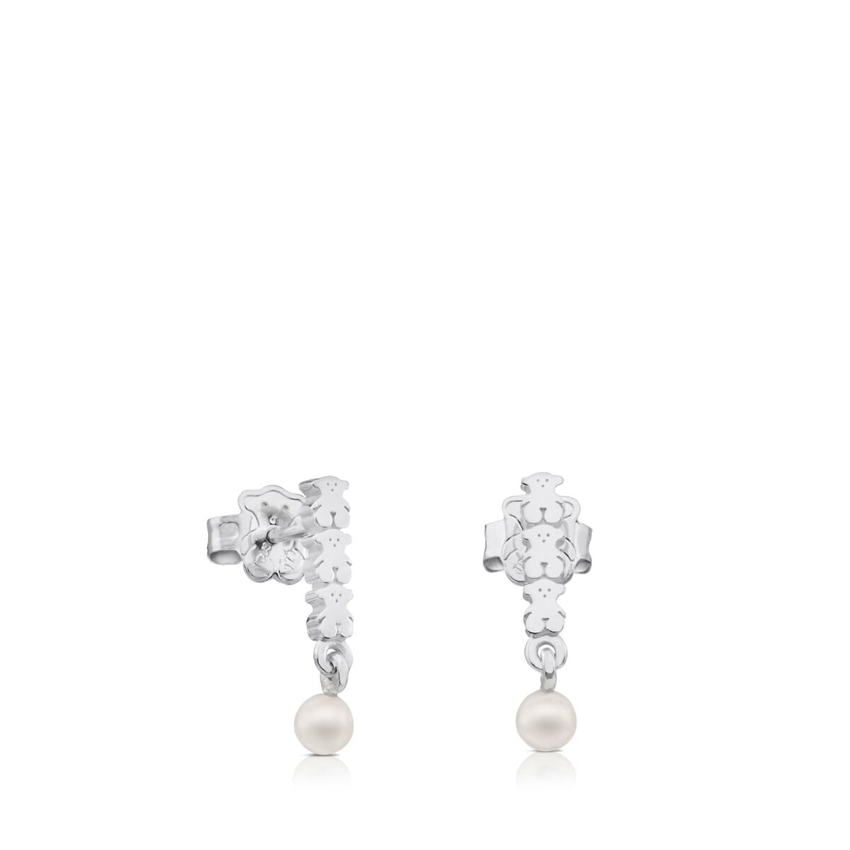 Pendientes de plata y perlas Straight