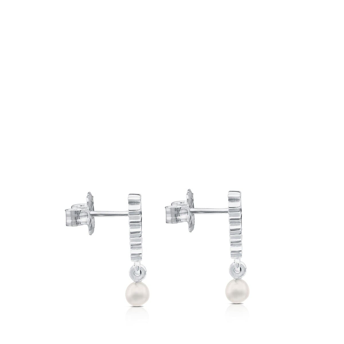 Pendientes de plata y perlas Straight