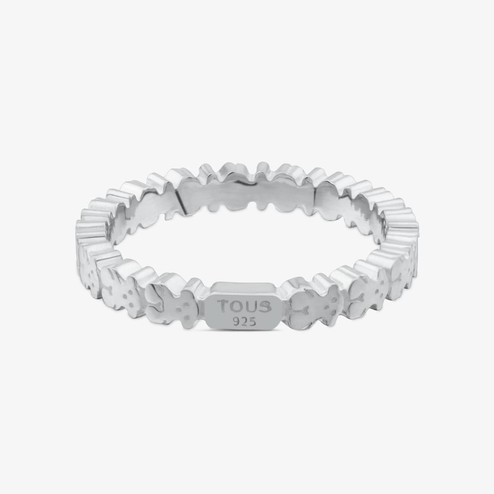 Anillo de plata motivos oso Straight