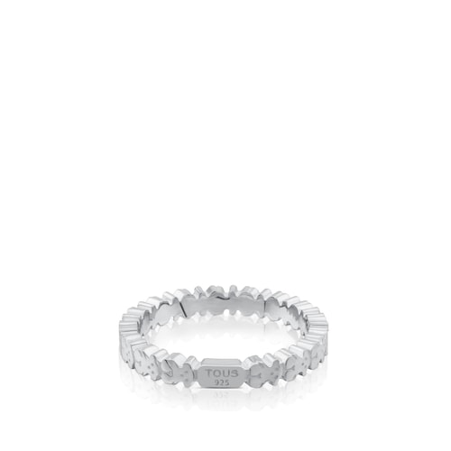 Anillo de plata motivos oso Straight