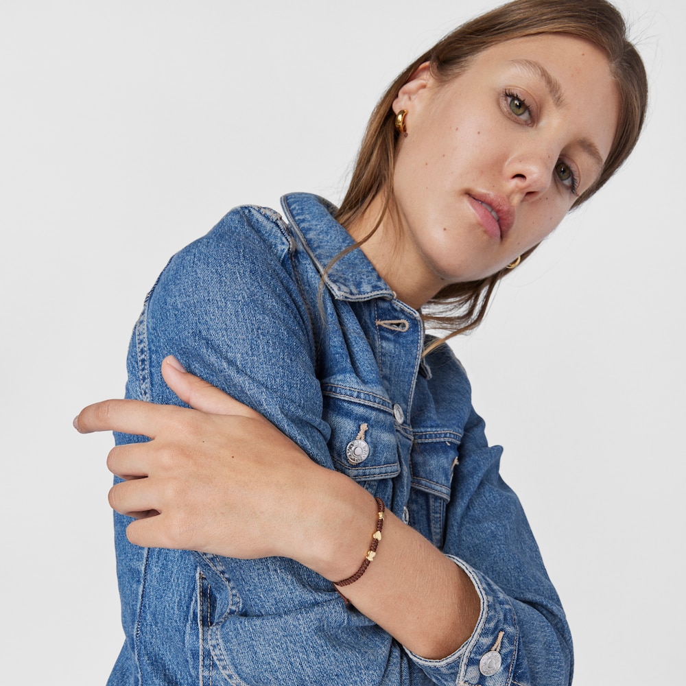 18K solid gold Sweet Dolls XXS Bracelet with Bear, Star and Heart motifs.