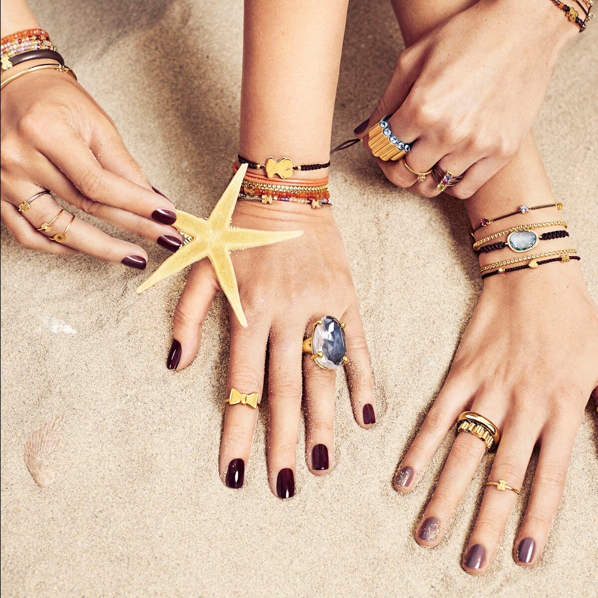 Gold Sweet Dolls XXS Bracelet with Bear, Star and Heart motifs
