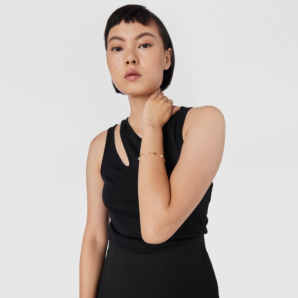 Pulsera de oro motivos cruz, estrella, coraz&oacute;n y oso Sweet Dolls XXS