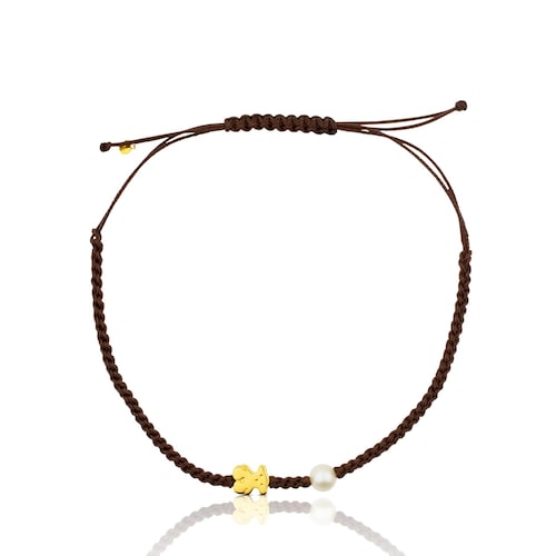 Bra&ccedil;alet Sweet Dolls XXS d'Or i perla cultivada motiu &Oacute;s