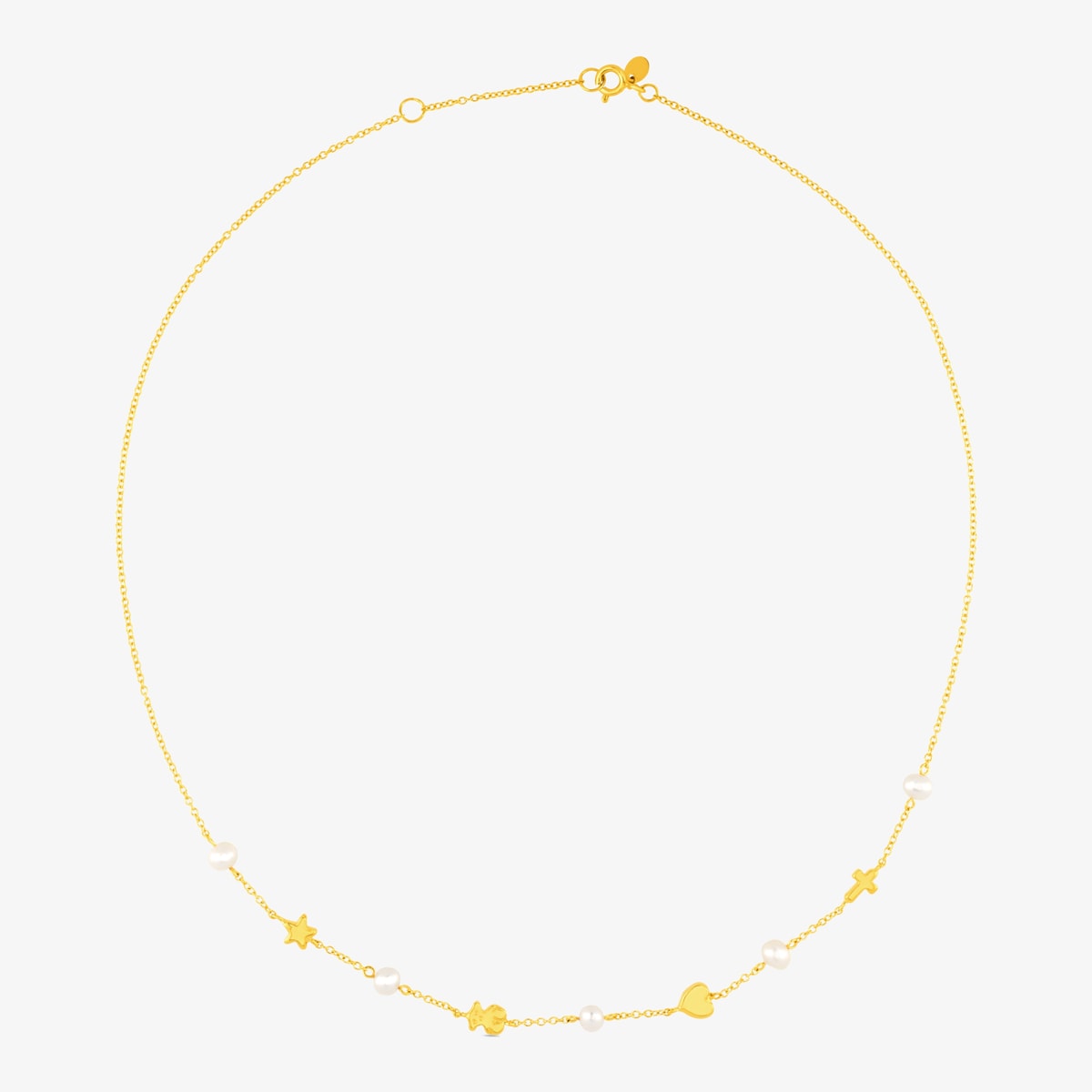 Tous - Collar De Oro Y Perlas Cultivadas Con Motivos Oso, Estrella, Corazón Y Cruz Sweet Dolls - Dorado