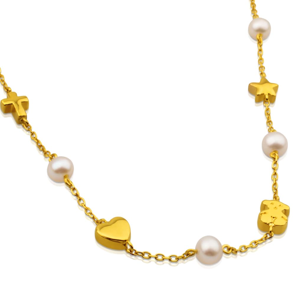 Gold Sweet Dolls Necklace with Pearl Gold Sweet Dolls Necklace with Pearl