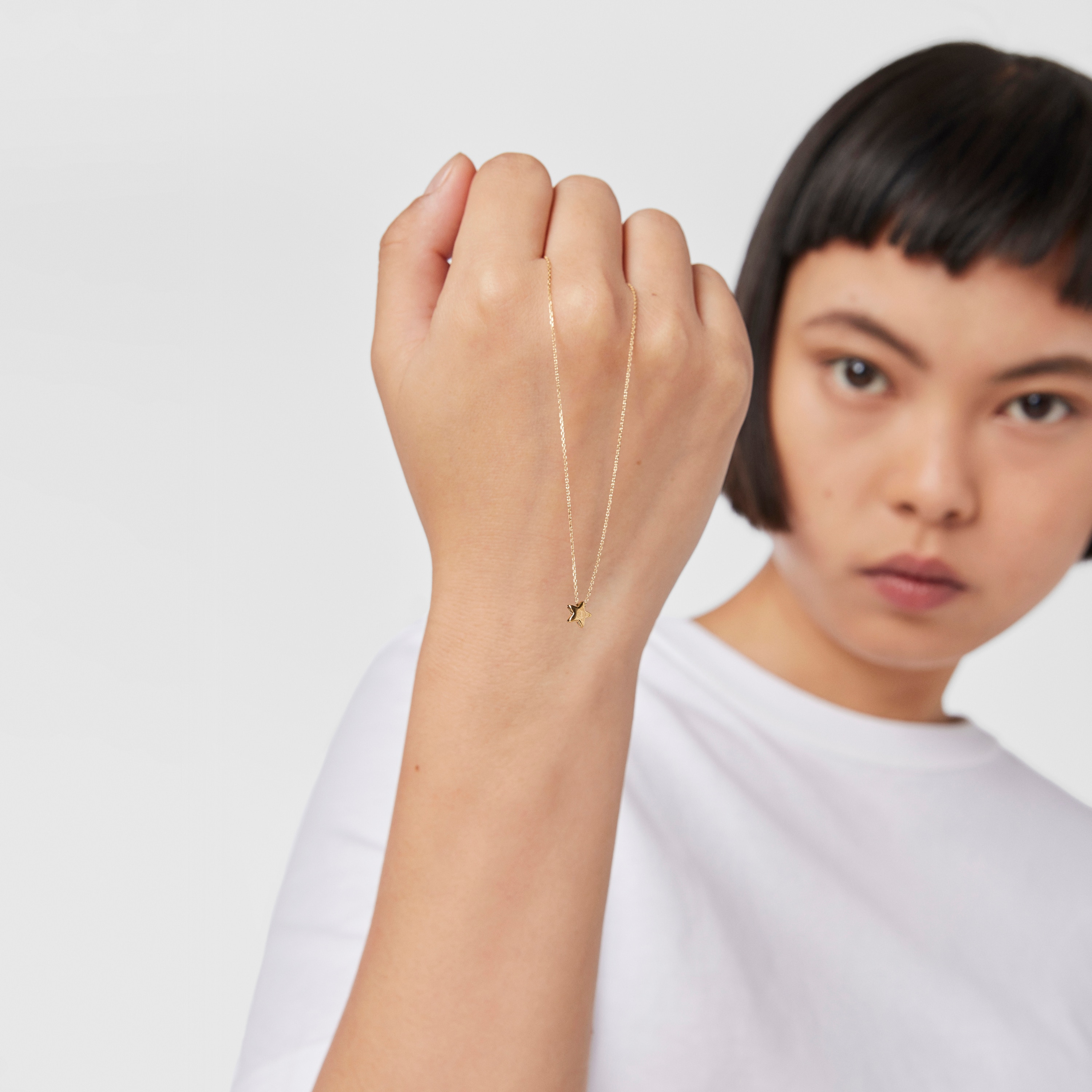 18K solid gold Sweet Dolls XXS Necklace Star motif.