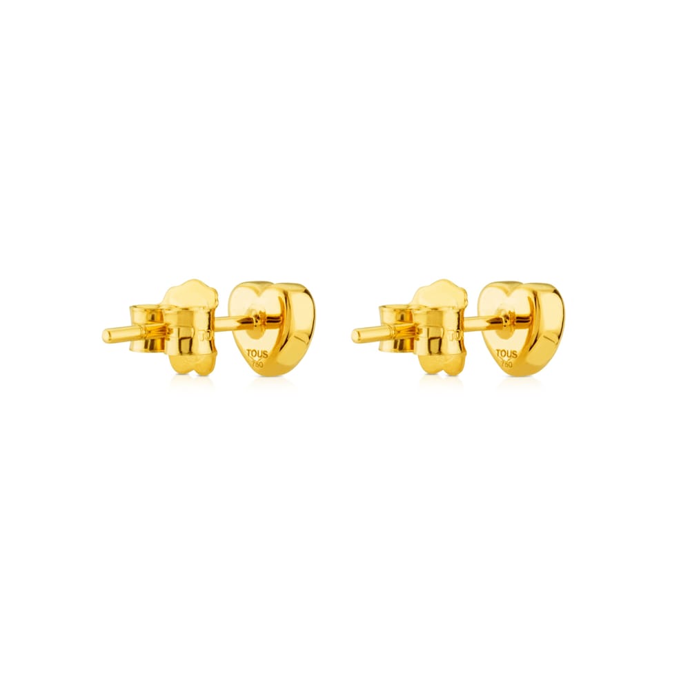 Gold Sweet Dolls XXS Earrings with Bear motif Pressure clasp